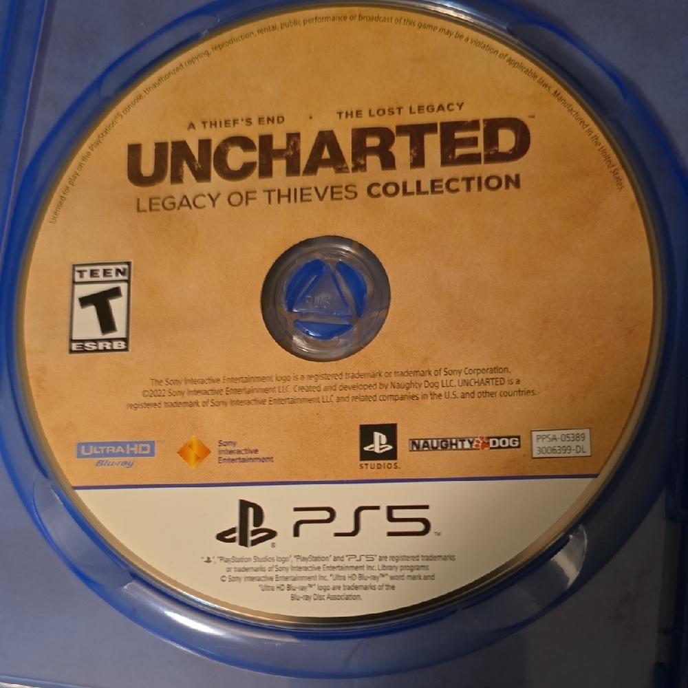 Blue PS5 Uncharted Legacy Video Game - Picture 5 of 5